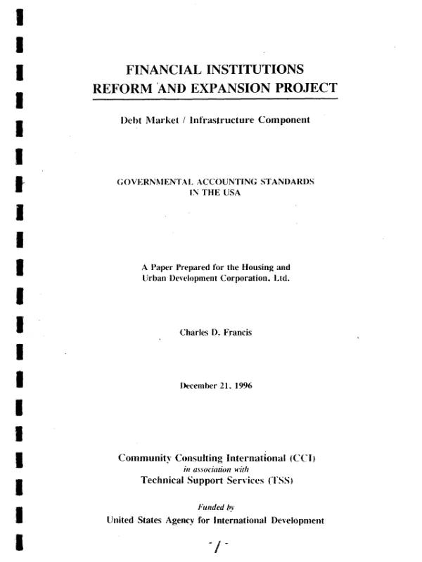 Governmental accounting standards in the USA