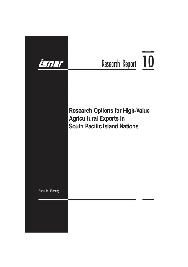 Research options for high-value agricultural exports in South Pacific island nations