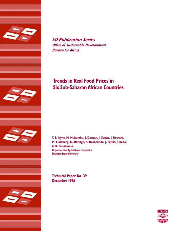 Trends in real food prices in six sub-Saharan African countries