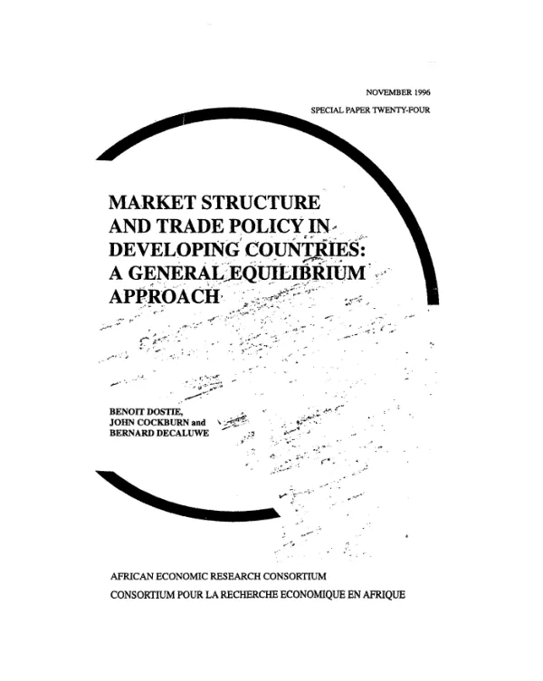 Market structure and trade policy in developing countries : a general equilibrium approach