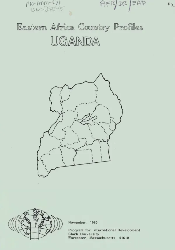 Eastern Africa profiles : Uganda