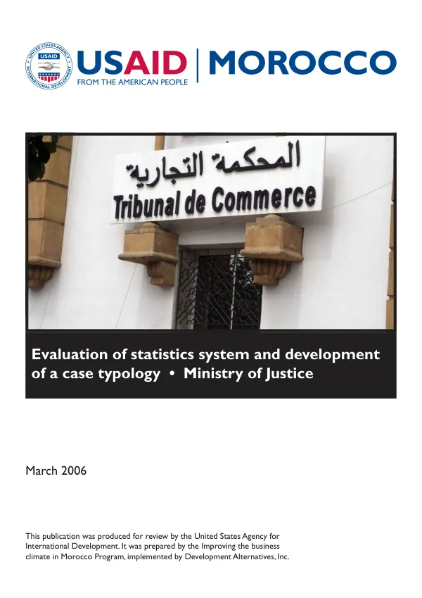 Evaluation of statistics system and development of a case typology : Ministry of Justice