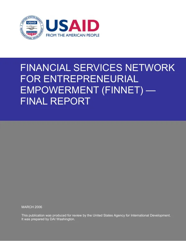 Financial services network for entrepreneurial empowerment (FINNET) -- final report