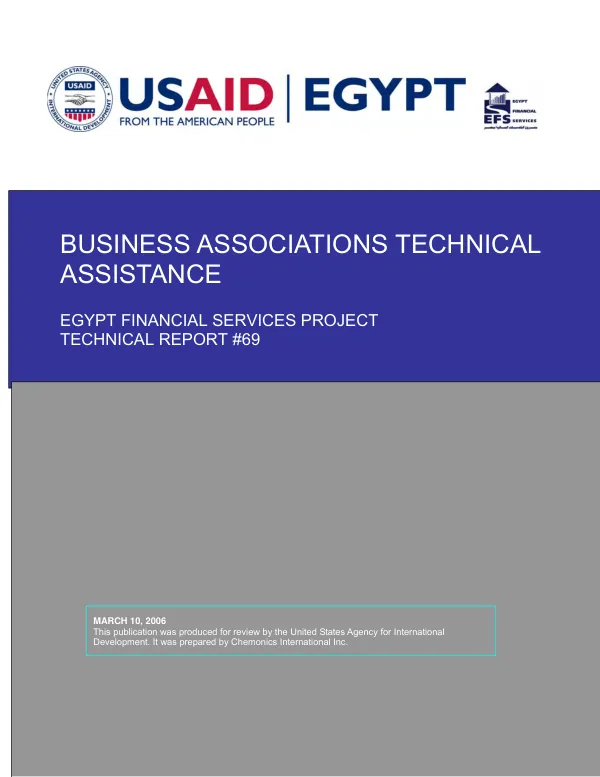 Business associations technical assistance