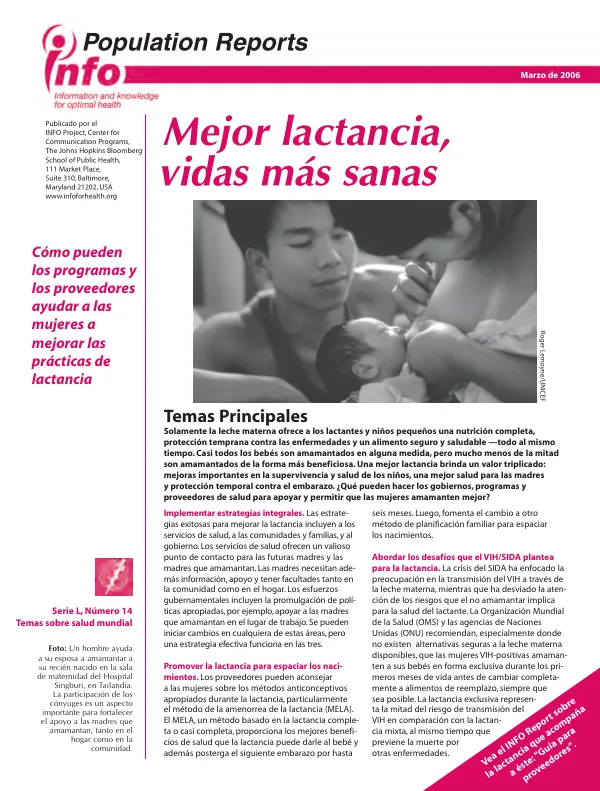 Mejor lactancia, vidas mas sanas