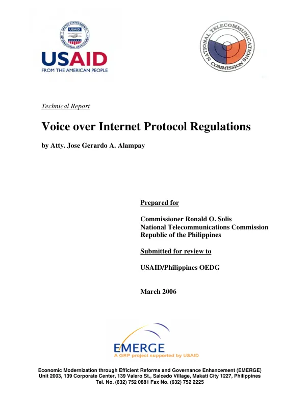 Voice over Internet Protocol (VoIP) regulations