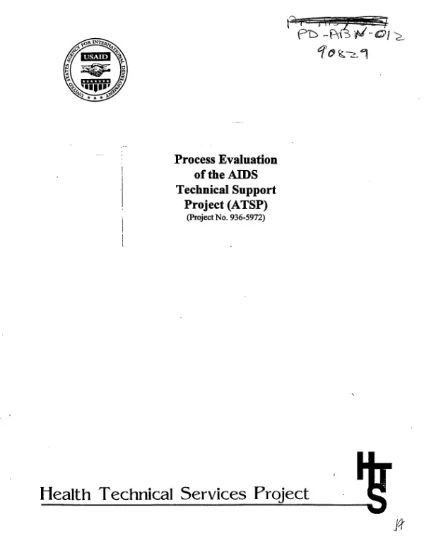 Process evaluation of the AIDS technical support project (ATSP) (project no. 936-5972)