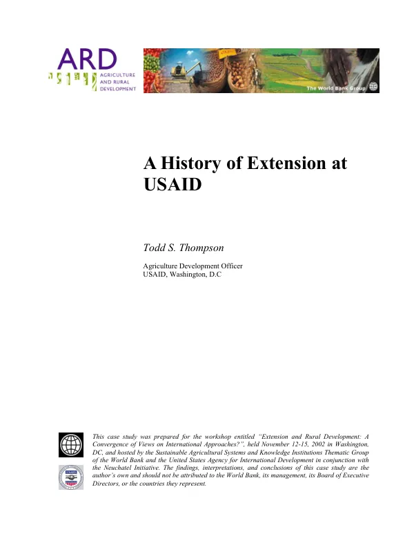 A history of extension at USAID