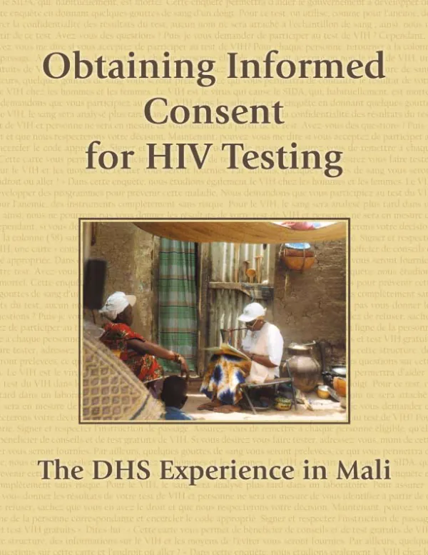 Obtaining informed consent for HIV testing : the DHS experience in Mali