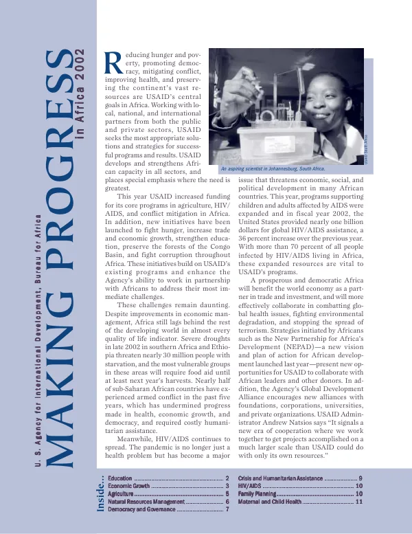 Making progress in Africa 2002