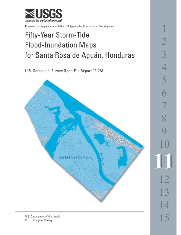 Fifty-year storm-tide flood-inundation maps for Santa Rosa de Aguan, Honduras
