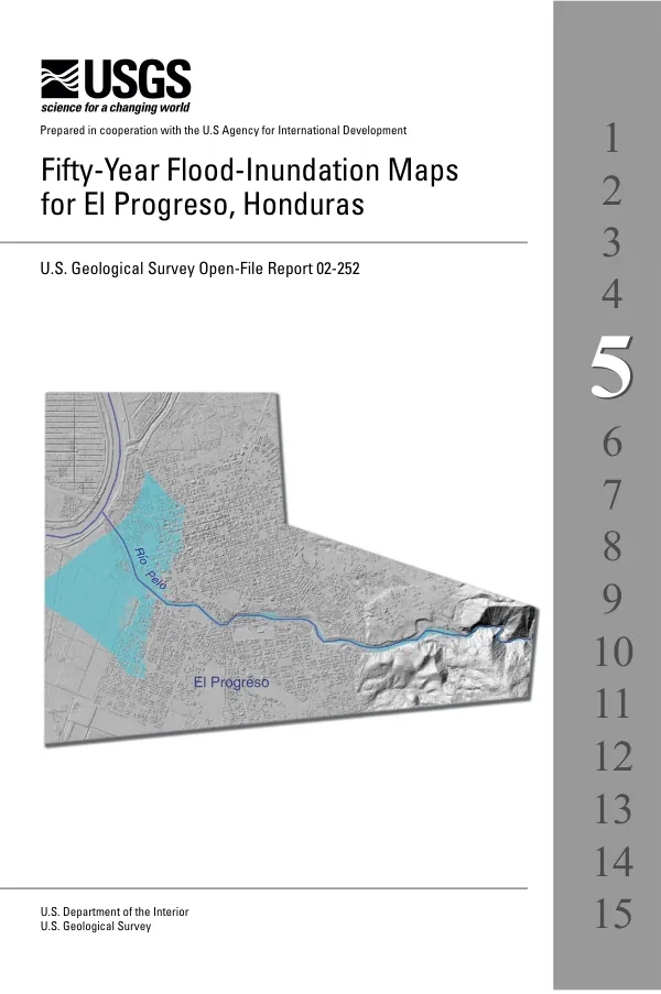 Fifty-year flood-inundation maps for El Progreso, Honduras