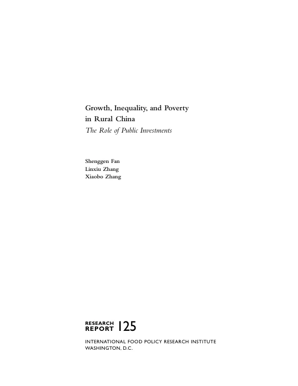 Growth, inequality, and poverty in rural China : the role of private investments