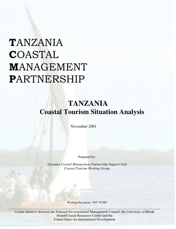 Tanzania : coastal tourism situation analysis