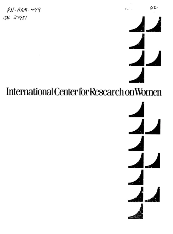 Priorities in the design of development programs : women"s issues