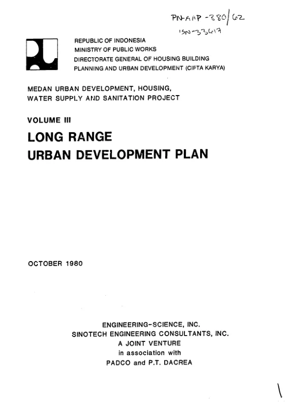 Long range urban development plan