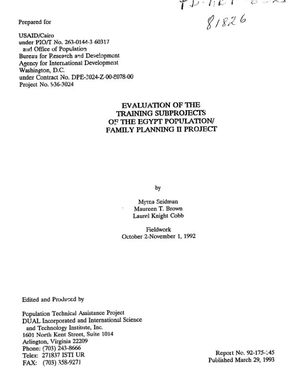 Assessment of AID"s project evaluation system