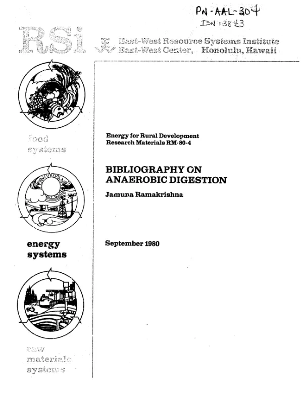 Bibliography on anaerobic digestion