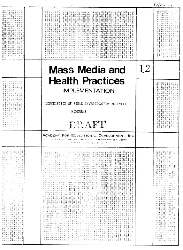 Description of field investigation activity : Honduras; draft
