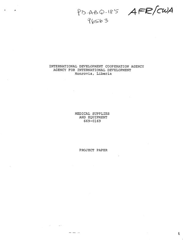 Medical supplies and equipment
