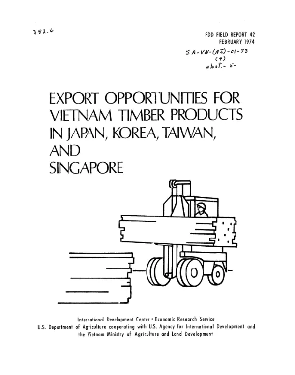 Export opportunities for Viet-Nam timber products in Japan, Korea, Taiwan, and Singapore