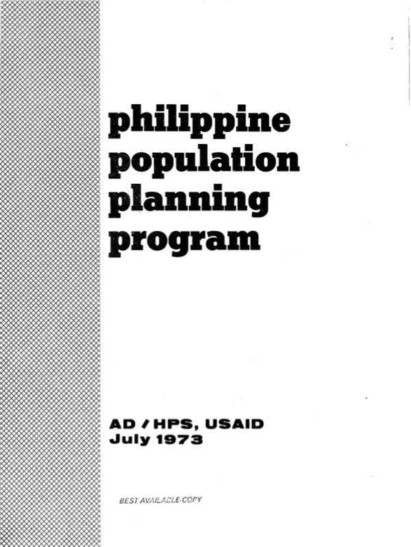 Philippine population planning program
