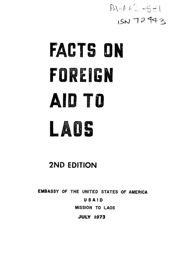 Facts on foreign aid to Laos