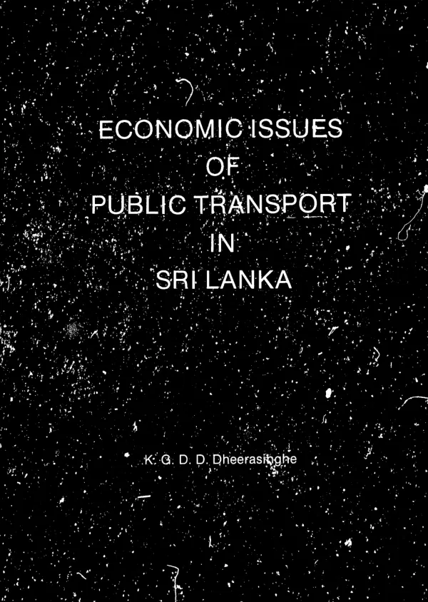 Economic issues of public transport in Sri Lanka