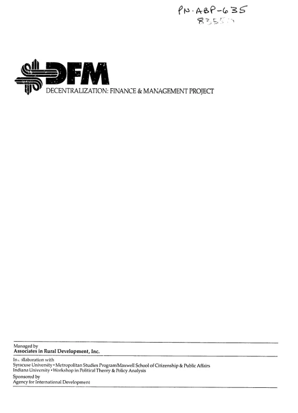 Analyse institutionnelle d"un programme communautaire de soins de sante primaires en cofinancement et en cogestion mis en oeuvre par le projet de sante de la mere et de l"enfant (project SESA) au Cameroun