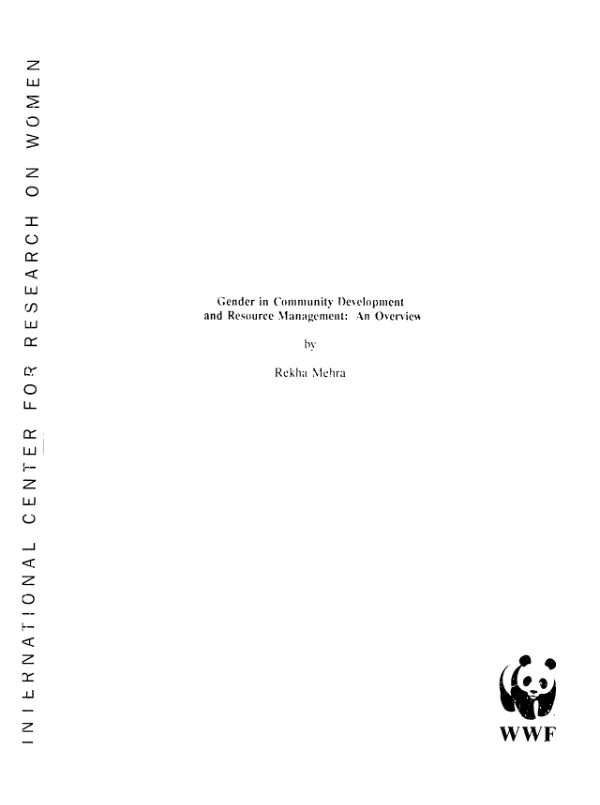 Gender in community development and resource management : an overview
