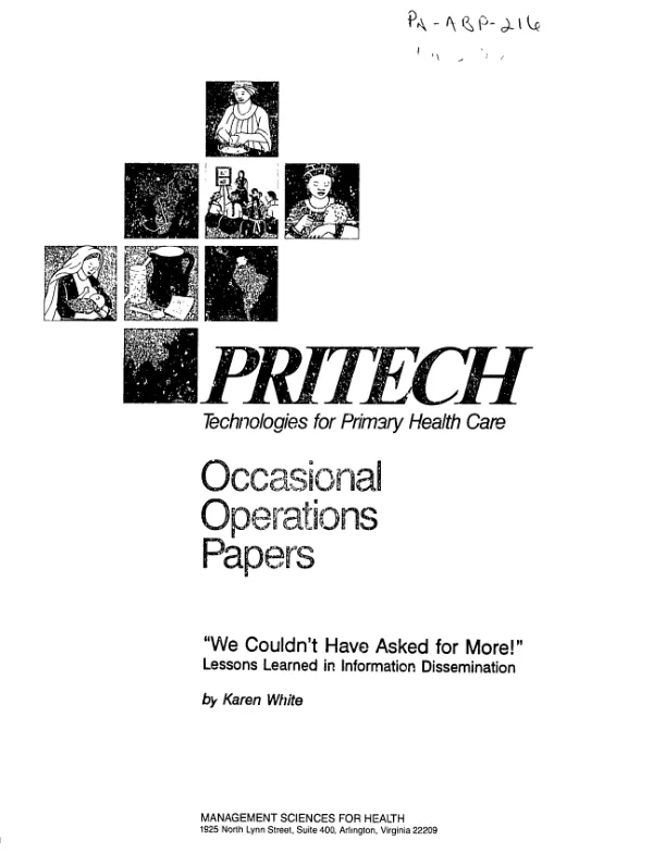 `We couldn"t have asked for more!" : lessons learned in information dissemination