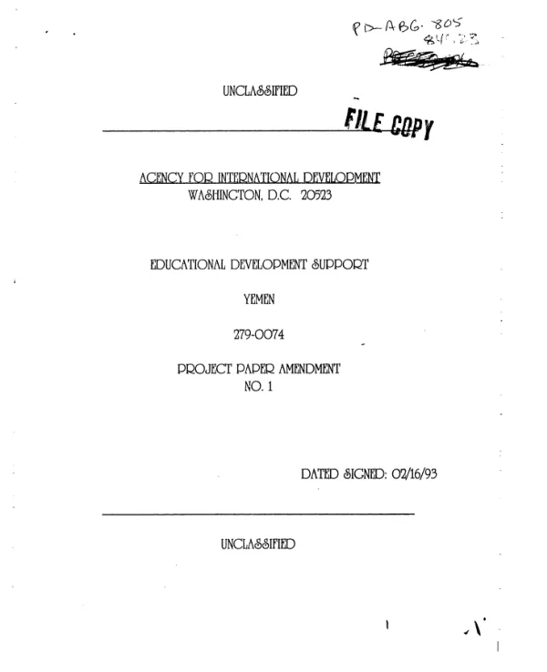 Educational development support : amendment no. 1