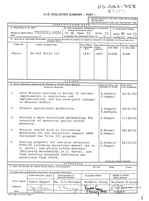 PL-480 Title III
