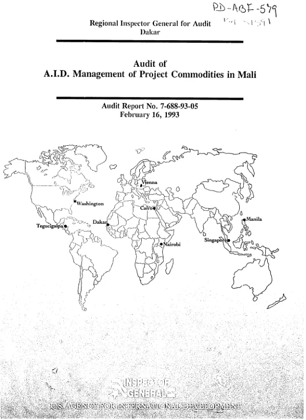 Audit of AID management of project commodities in Mali