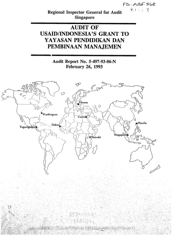 Audit of USAID/Indonesia"s grant to Yayasan Pendidikan Dan Pembinaan Manajemen