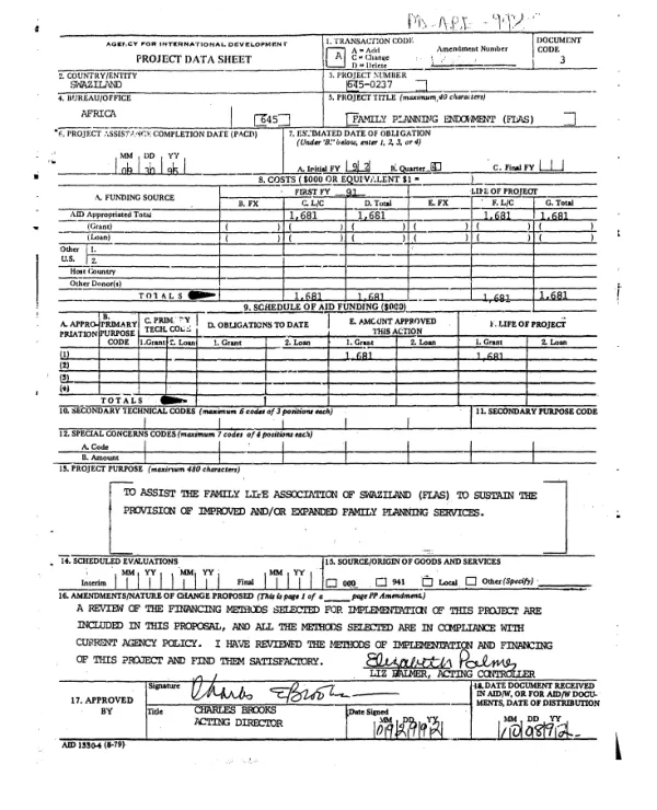 Family planning endowment (FLAS)