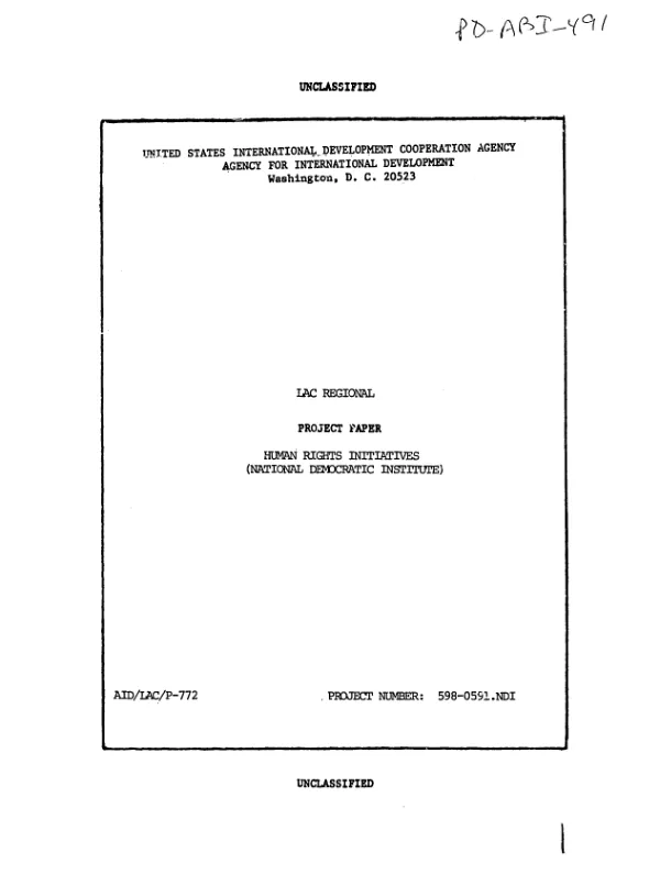 Human rights initiatives [(National Democratic Institute) : amendment]