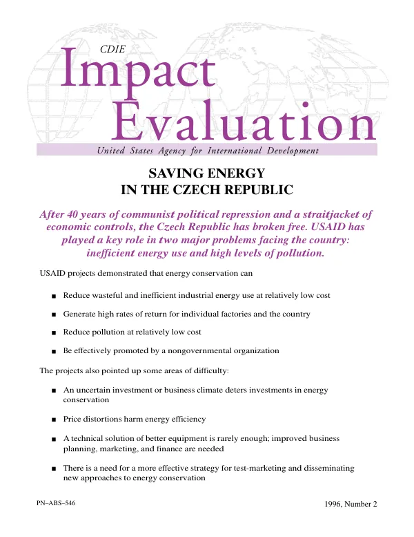 Saving energy in the Czech Republic