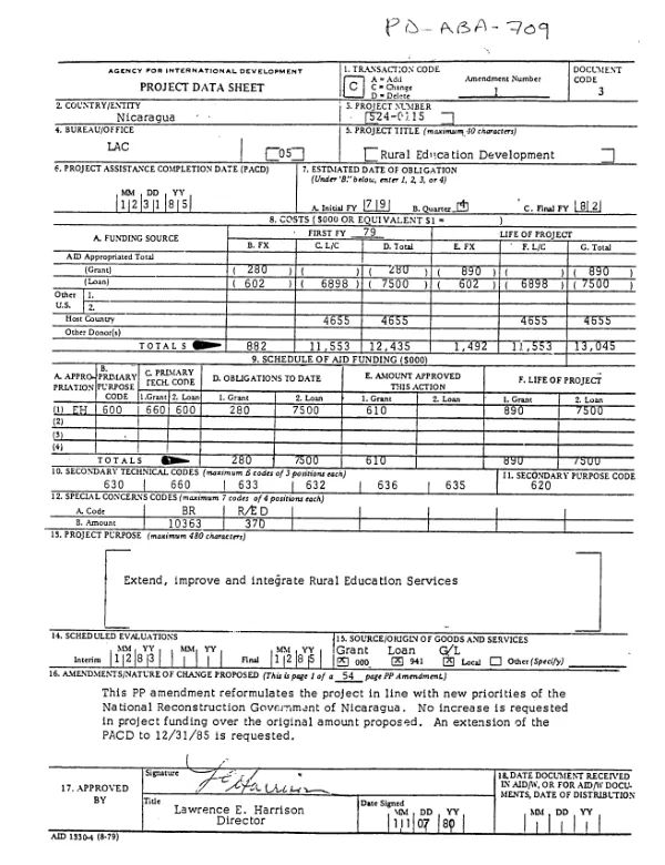 Audit of USAID/Ecuador"s fiscal administration development project managed by the Ministry of Finance and Public Credit : March 29, 1985 to December 31, 1990