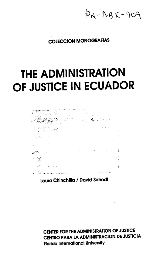 Administration of justice in Ecuador