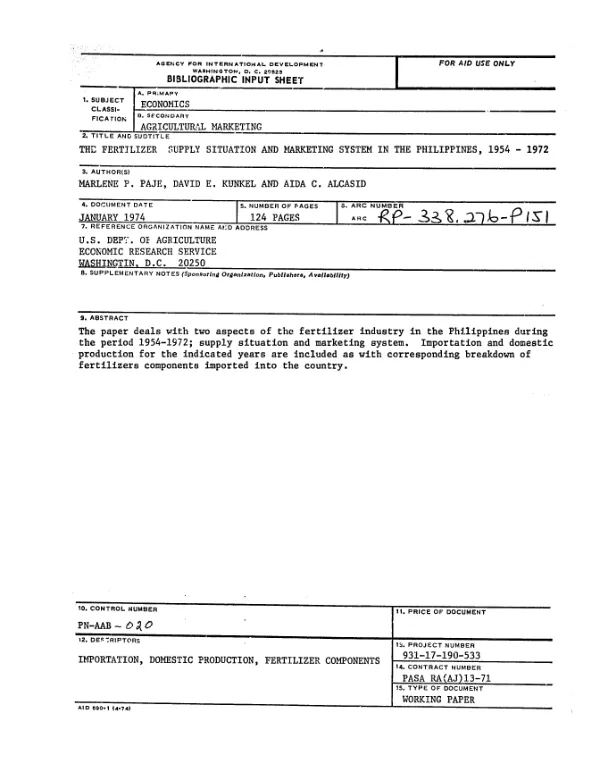 Project assistance completion report : family planning self reliance/human reproduction -- grant 515-0168.02 with Caja Costarricense de Seguro Social, May 27, 1988-July 18, 1993