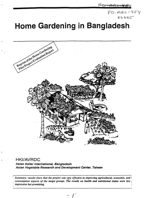 Home gardening in Bangladesh : evaluation report