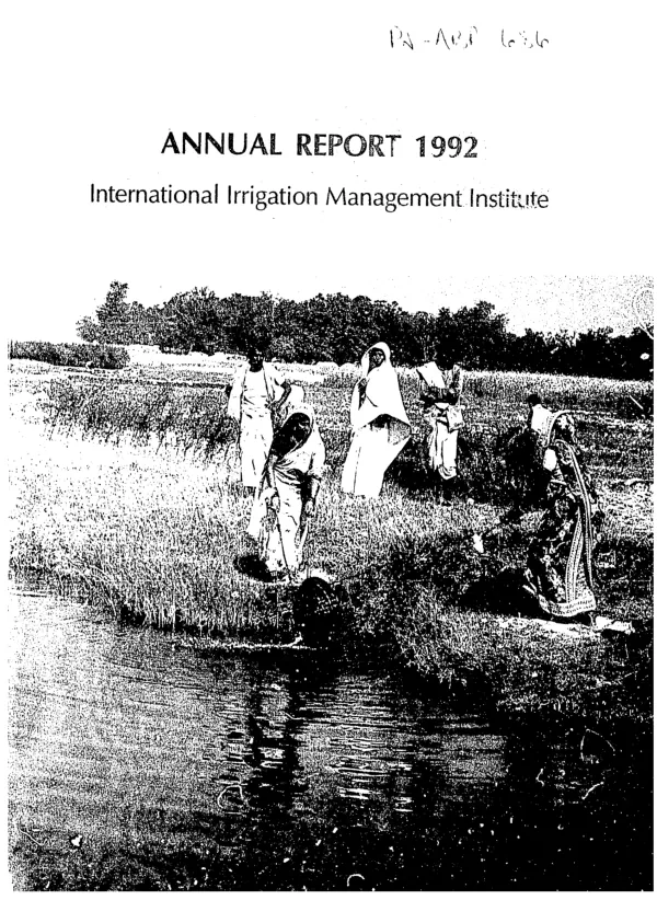 Annual report -- 1992 : International Irrigation Management Institute