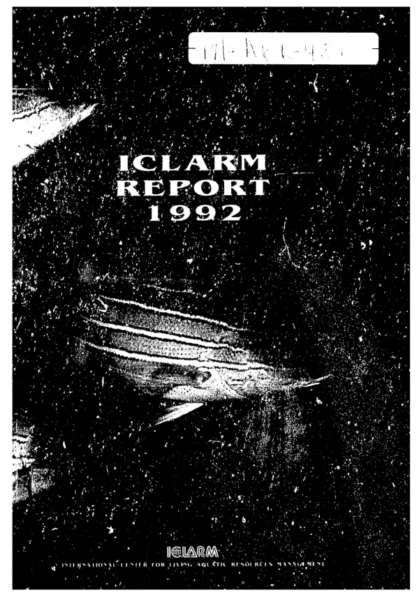 ICLARM report, 1992
