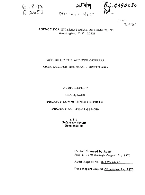 Project assistance completion report (PACR) : locust control project (608-0196)