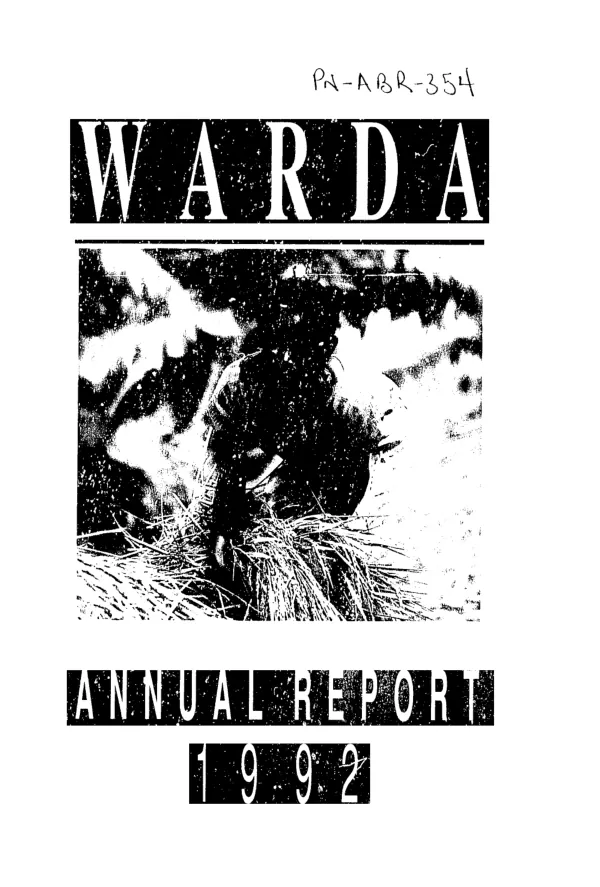 WARDA [West Africa Rice Development Association] : annual report -- 1992
