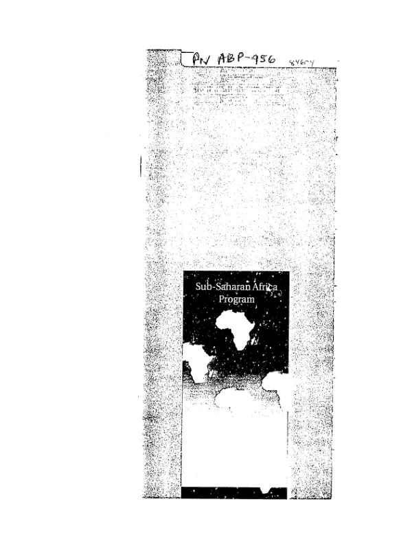 American Association for the Advancement of Science : sub-Saharan African program