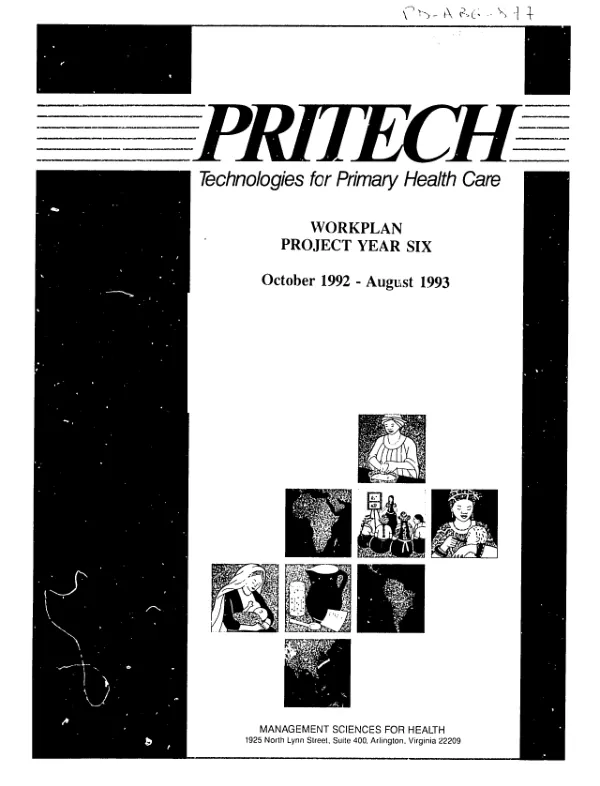 PRITECH (technologies for primary health care) project : project year six workplan, October 1992-August 1993