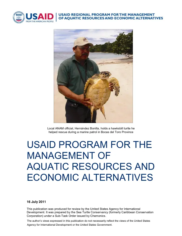 Progress Report on Private Partnerships to Support Sea Turtle Protection Efforts in Comarca Ngobe-Bugle & Bocas del Toro
