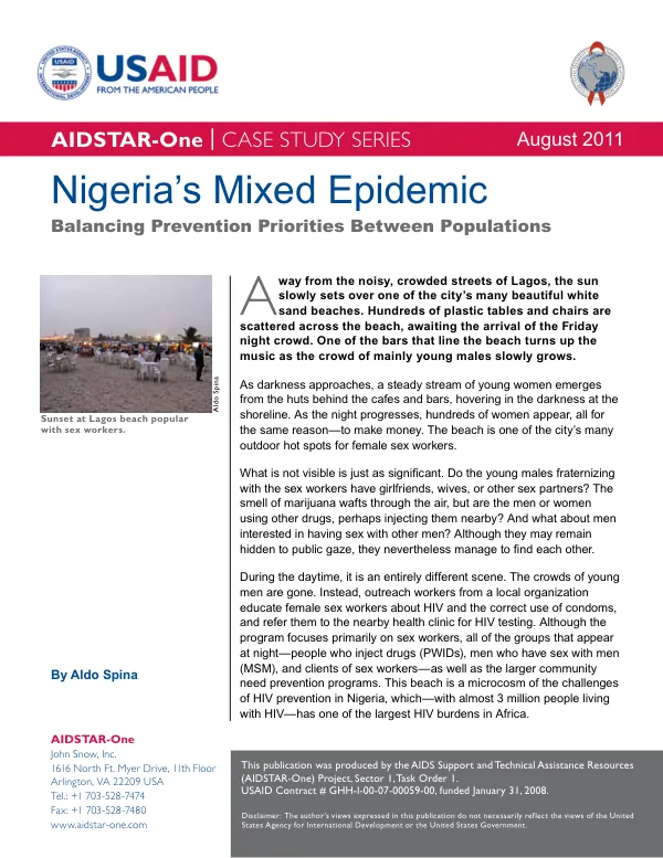 Nigeria’s Mixed Epidemic: Balancing Prevention Priorities Between Populations